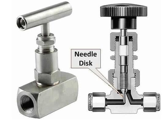 1/2 &quot;إبرة صمام 2500psi SS316 أنثى شفة نهاية مترابطة صمام إبرة الصلب