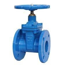 الحديد الزهر DN100 PN16 2 طريقة صمام بوابة ذو حواف DIN جذع مسدود مرن