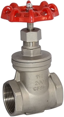 1-1 / 4 &quot;200PSI WOG صمام بوابة شديد التحمل NPT أنثى SS316 CF8M