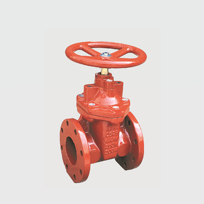DIN F4 Pn16 DN80 صمام البوابة ذو المقعد المعدني غير المرتفع الجذعي من الحديد الزهر
