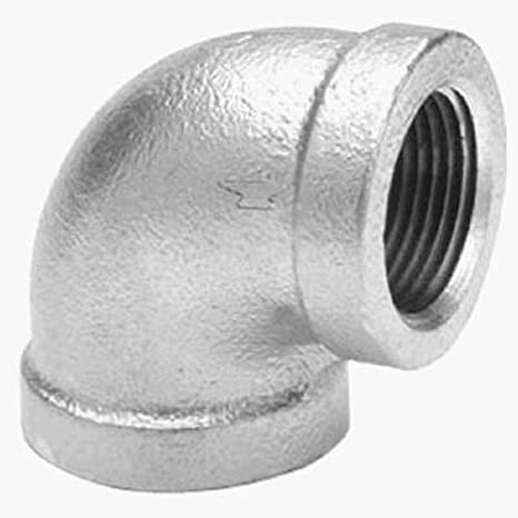 تركيب أنابيب الحديد المطاوع 90 درجة الكوع 1-1 / 4 &quot;إنهاء أنثى المجلفن NPT